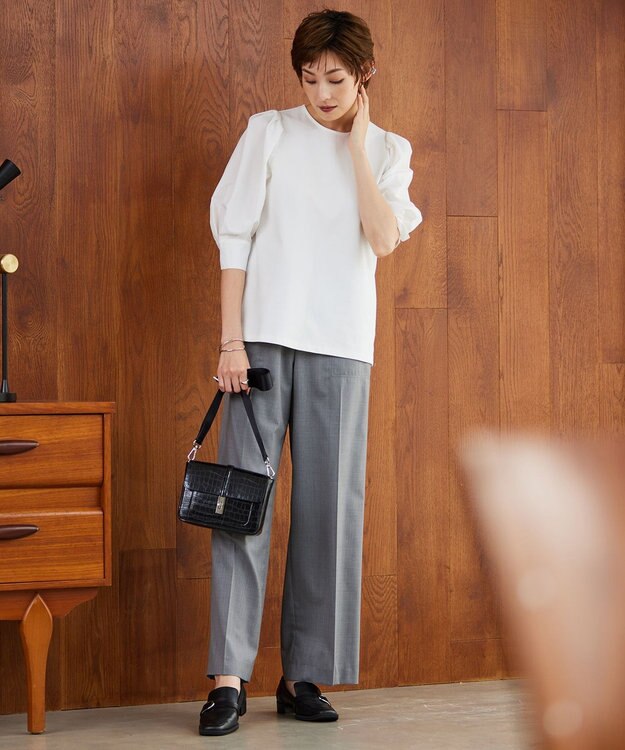 ICB 【洗える】ハイゲージポンチ プルオーバー オフホワイト系