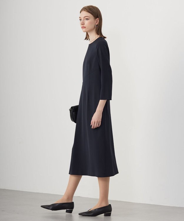 ICB L 【UVカット・防シワ・速乾・洗える】Fied ワンピース ネイビー系