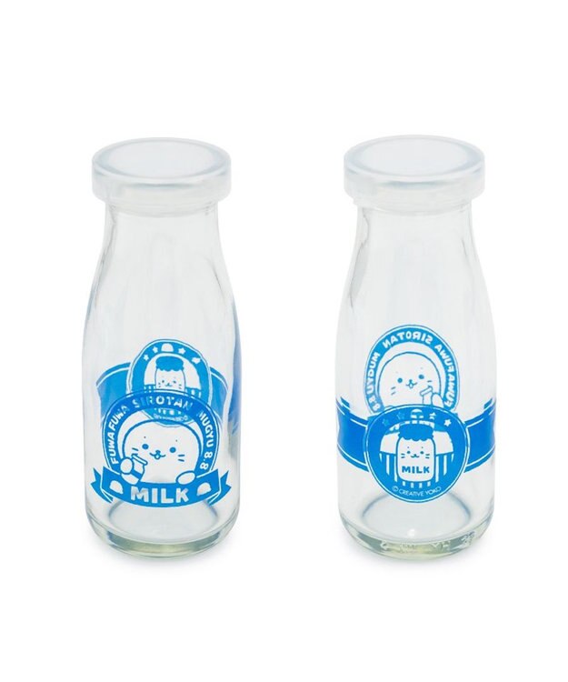 Mother garden しろたん 牛乳瓶風グラス 180mL 0