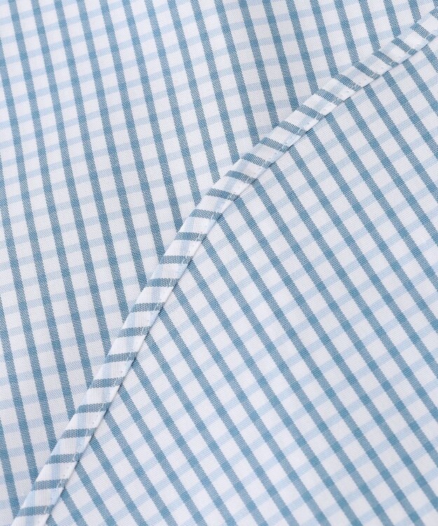 GOTAIRIKU 【形態安定】PREMIUMPLEATS_スモールワイドカラー 通年ドレスシャツ（チェック） サックスブルー系4