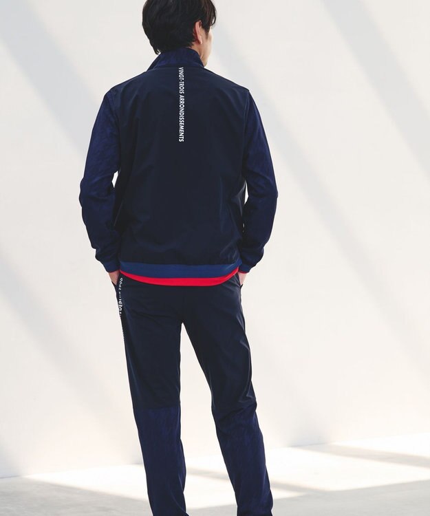 23区GOLF 【MEN】【UVカット】千鳥ジャカードパンツ ネイビー系