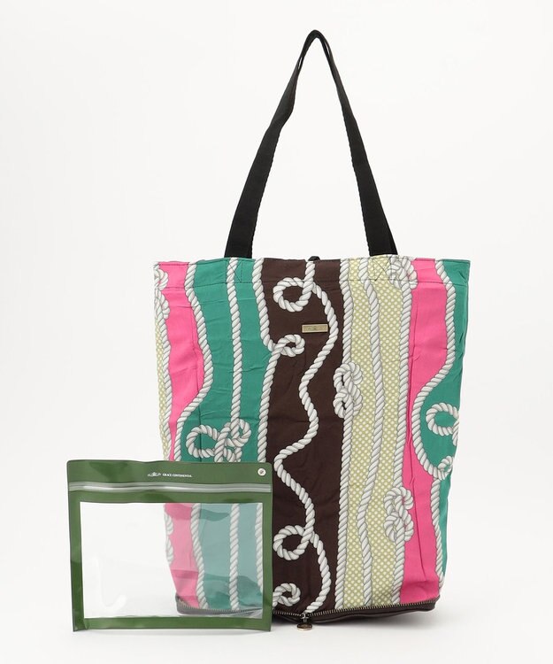 GRACE CONTINENTAL Fabricトートバッグ グリーン