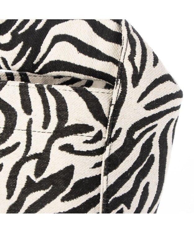 UNBILLION カシュカシュ cache cache / フラワー＆アニマル柄ワンハンドルバッグ ゼブラ