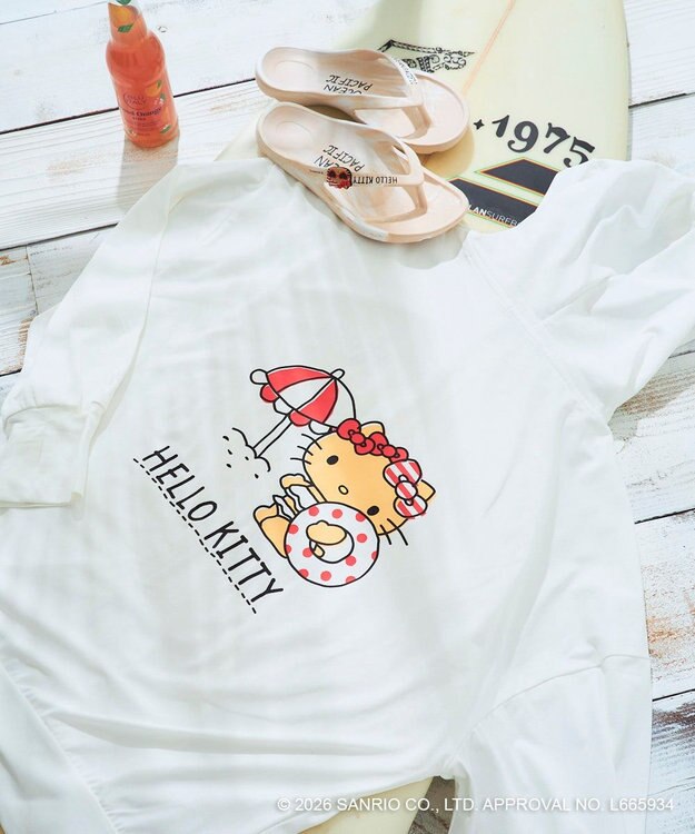 OP／FILA 【Ocean Pacific×ハローキティ】ラッシュパーカー ホワイト