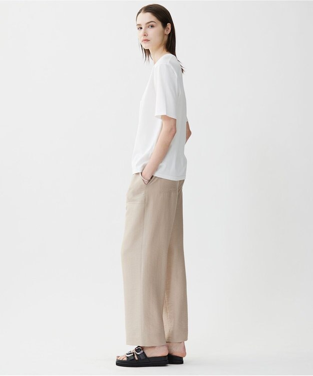 ICB L 【接触冷感・UVケア・洗える】ゼブラ柄 TEE オフホワイト系