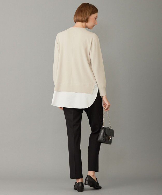 ICB 【洗える】クロスコンビ シャツドッキングプルオーバー トープ系