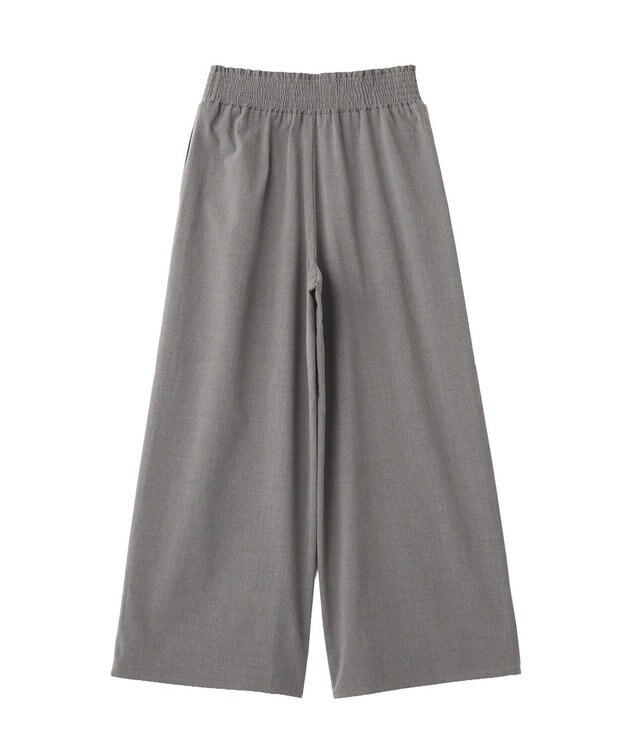 Green Parks あったか裏起毛フレアワイドパンツ Gray Mixture