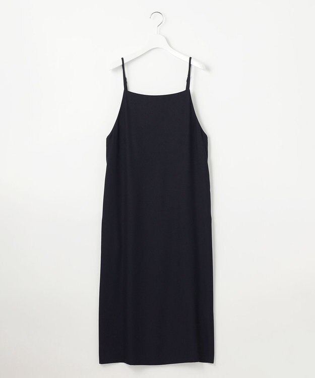 J.PRESS LADIES S 【洗える・UVカット・接触冷感】ストレッチバックサテン キャミワンピース ネイビー系