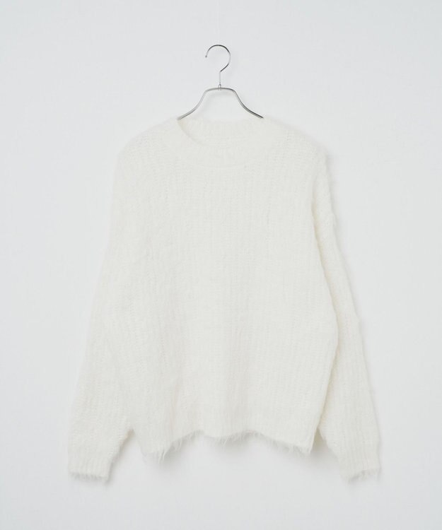 WEGO ブラッシュニットBIGプルオーバー ホワイト