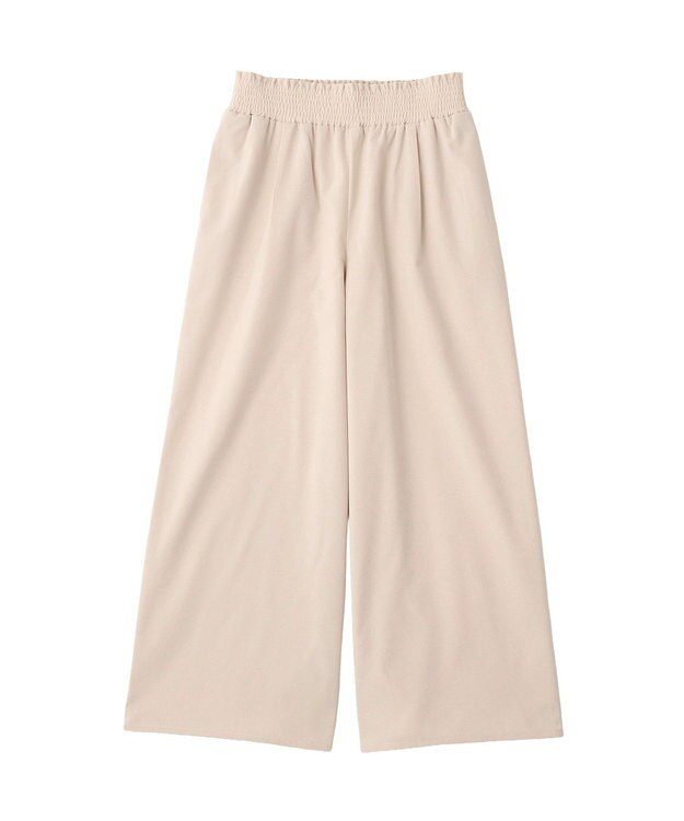 Green Parks あったか裏起毛フレアワイドパンツ Ivory