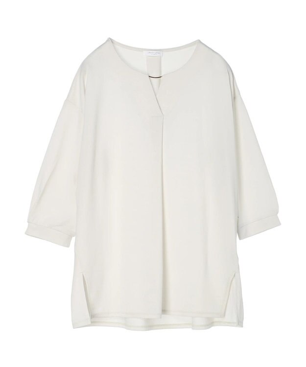 Green Parks バー付き７分袖ブラウソー Light Beige