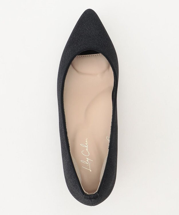 ANY SIS 【23.0cm~24.0cm】ラメローヒール パンプス ブラック