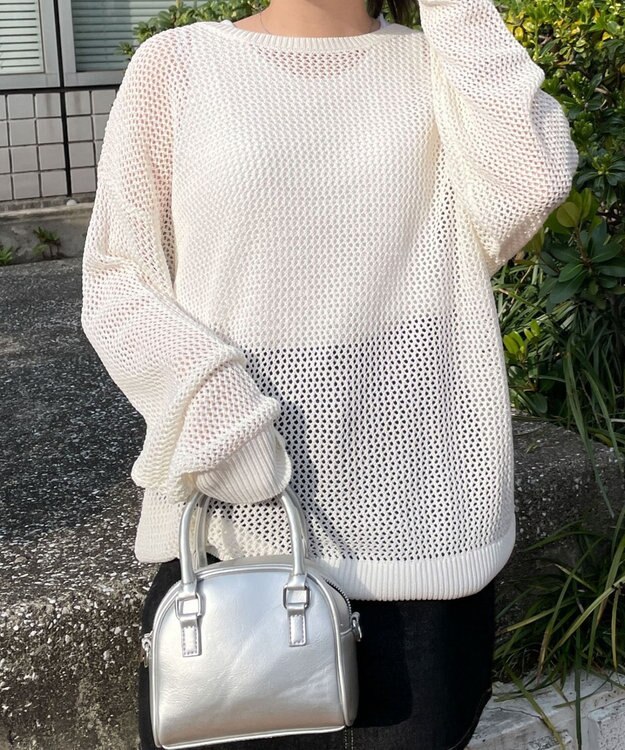 WEGO メッシュニットBIGPO オフホワイト