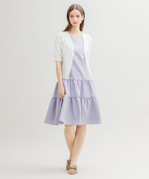 TOCCA 【洗える！】SWAN V NECK Vネック カーディガン アイボリー系