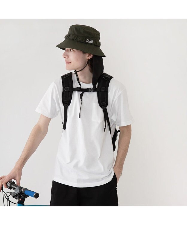林八百吉商店 Coleman　リップストップベルトサファリハット カーキ