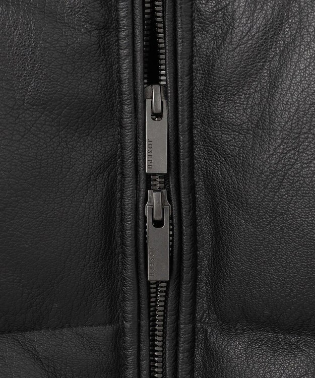 JOSEPH HOMME ライトゴートシュリンクレザー　ダウンベスト ブラック系