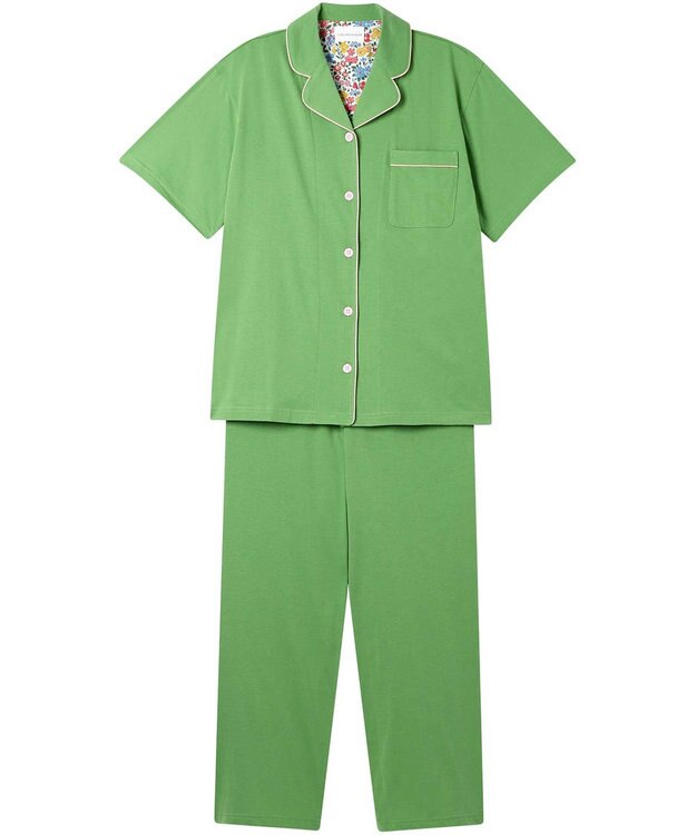 une nana cool 【綿100％】40ハイゲージ天竺半袖パジャマ MADE WITH LIBERTY FABRIC ME