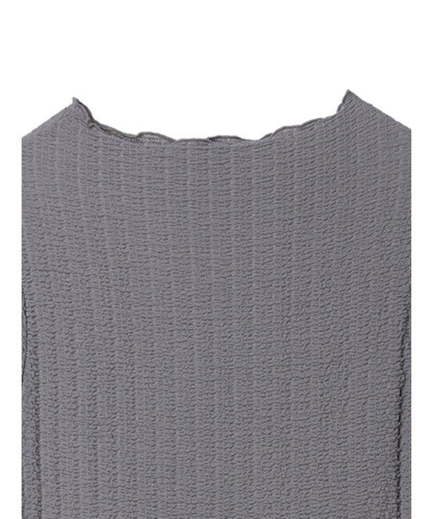 Green Parks しぼドッキングワンピース Charcoal Gray