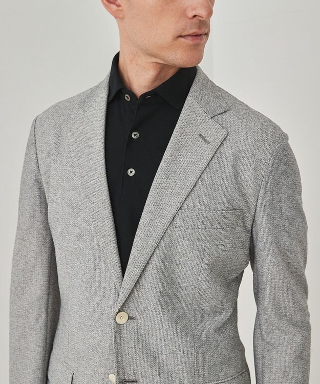 GOTAIRIKU 2年連続売上NO1【吸水速乾/ウォッシャブル/ストレッチ】ノルマンディーリネン カーディガンジャケット(25年モデル) ライトグレー