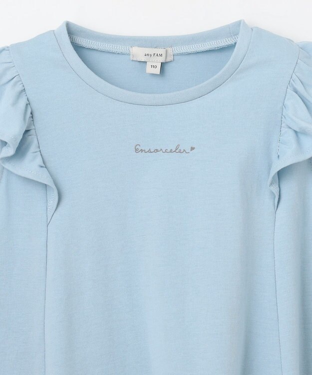 ANY KIDS ひんやりクール カットソーワンピース サックスブルー