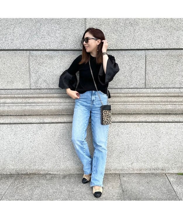 LA BAGAGERIE 【インスタグラマー chiyoさん×LA BAGAGERIE】チェーンスマホショルダー ブラック