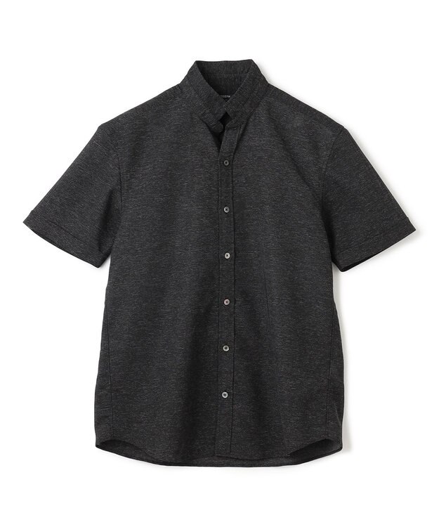 JOSEPH HOMME 新素材【軽量/通気性/清涼感/洗える/ストレッチ】レノクロスストレッチ　ウィングカラー半袖シャツ ブラック系