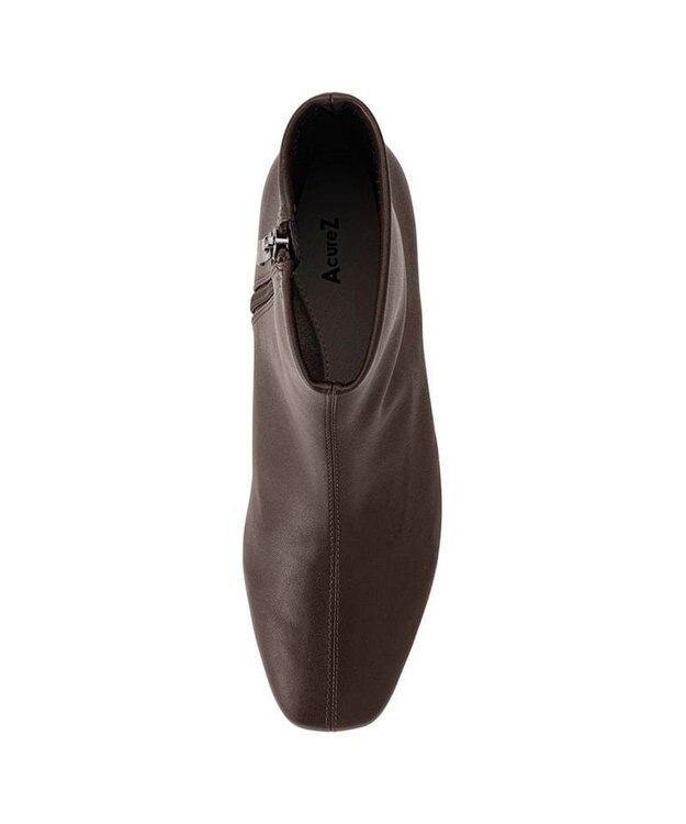 AcureZ スッキリシルエットのプレーンデザイン「生活防水×スタイリッシュブーツ」 ダークブラウン