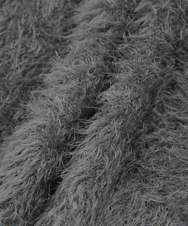 Green Parks シャギーＶネックカーディガン Gray