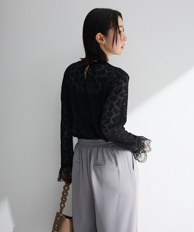 Green Parks 総レースプルオーバー Black