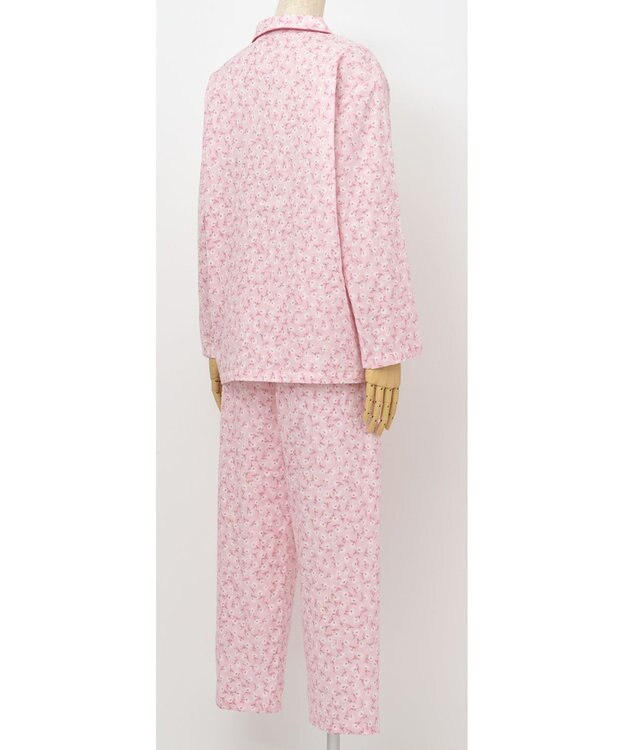 Wing ウイング パジャマ 長袖 長ズボン 綿100%(本体) 二重ガーゼ素材 レディース EP7031 ウイング／ワコール ピンク