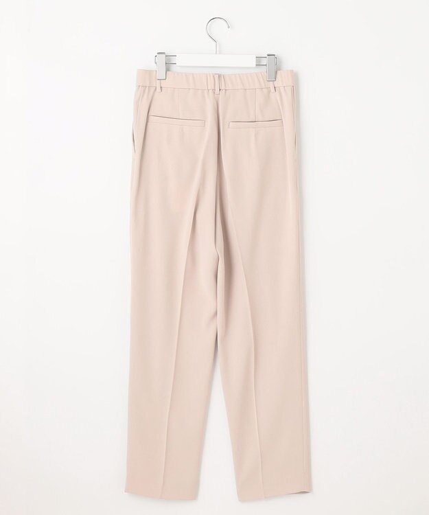 自由区 【XSサイズ～/洗える】ダブルフェイススーティング テーパードパンツ ピンク系