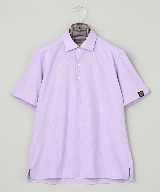 GOTAIRIKU 2年連続売上NO1【仕事で着られる】キレイめ 鹿の子ビズポロシャツ パープル系