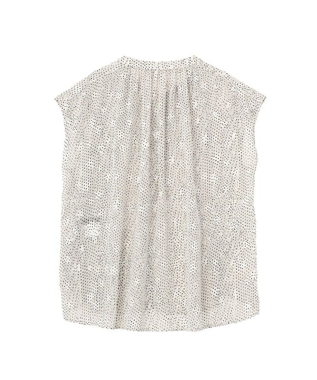 YECCA VECCA シアードット柄ブラウス Off White