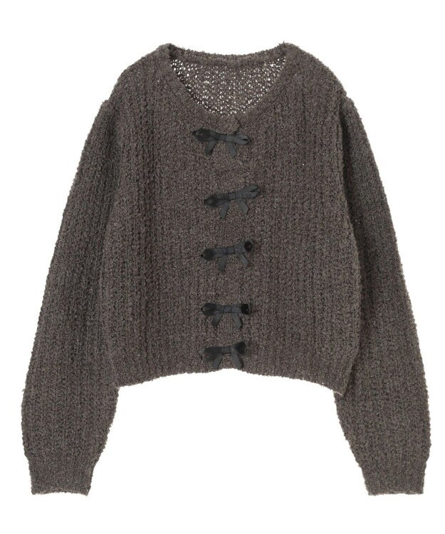Green Parks ■高橋愛×ＧｒｅｅｎＰａｒｋｓメニーリボンニット Gray