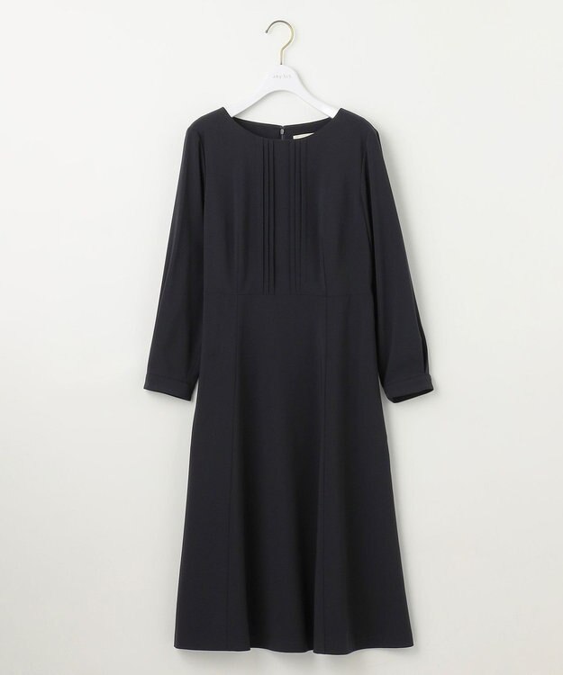 ANY SIS 【洗える】セレモニーダブルクロス ワンピース ネイビー