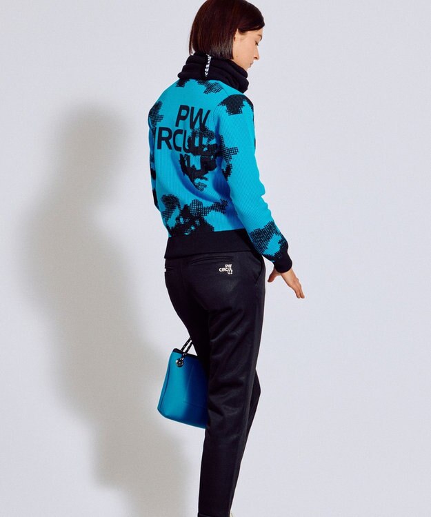 PW CIRCULUS 【WOMEN】Spark dot camouflage 軽量ニット ゴルフウェア レディース ブルー系5