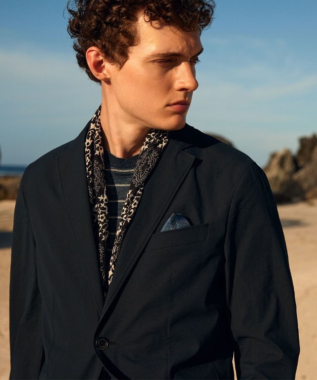 JOSEPH ABBOUD 【キングサイズ・ポケッタブル/ストレッチ/ECO撥水】アクティブレジャー ジャケット ネイビー系