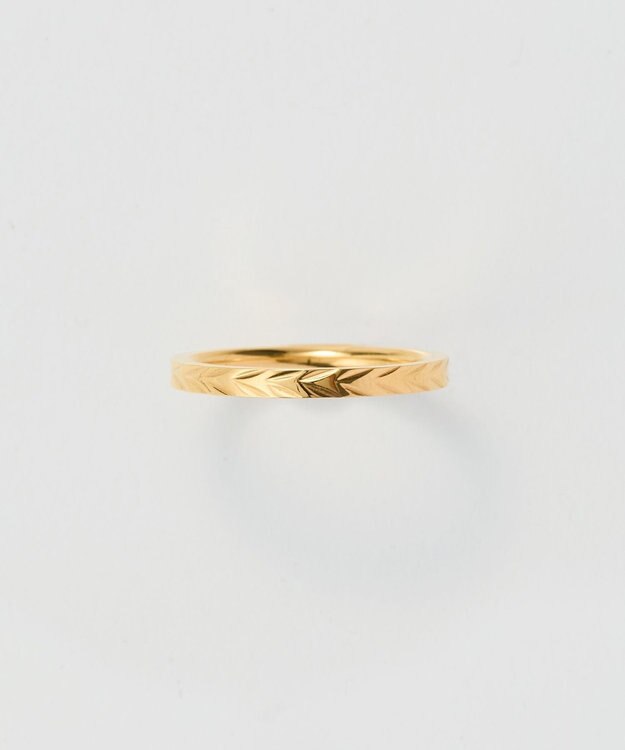 Phoebe 【金属アレルギー対応】メタルリーフカットリング　ゴールド　9号/11号/16号　サージカルステンレス ゴールド