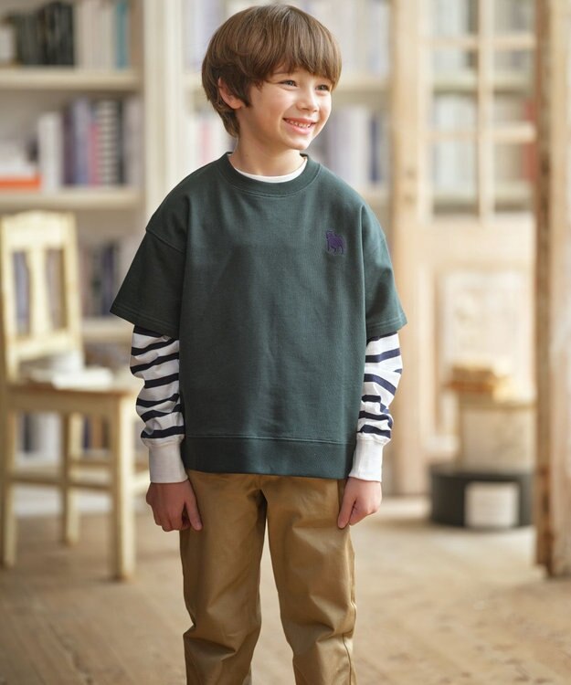 J.PRESS KIDS 【100-130cm】ボーダーミックス カットソー ネイビー系1
