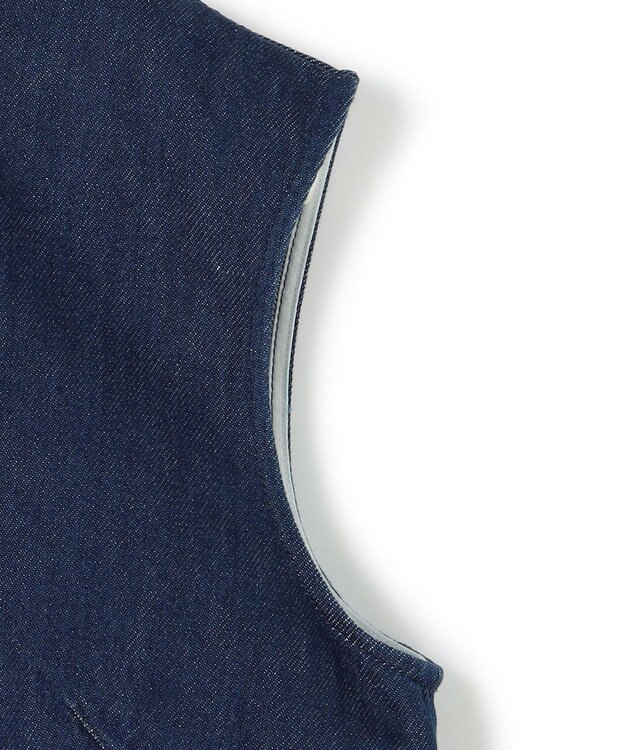 BEIGE， 【洗える・Oggi ８月号掲載】NAVIGLIO / ショート丈ノースリーブデニムブラウス Indigo