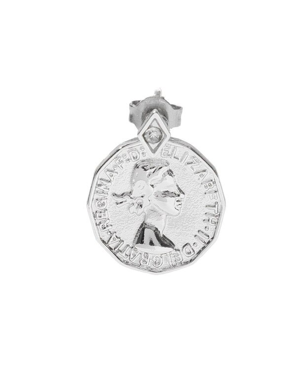 earth music&ecology ２WAYコインビジューピアス Silver