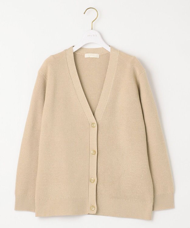 ANY SIS 【洗える】彩色兼美 カーディガン シャンパン