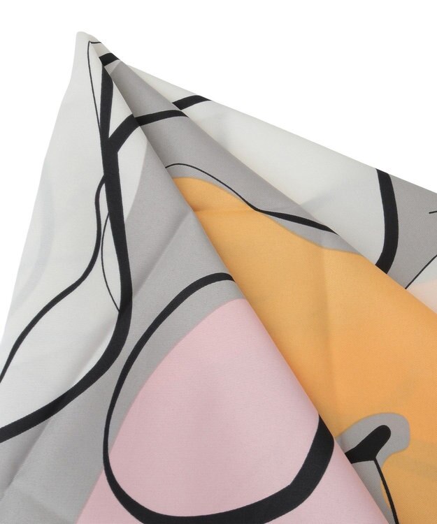 Green Parks ・モダンパターンスカーフ　９０×９０ Gray