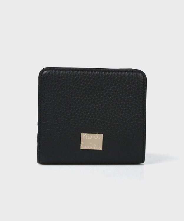 Paul Smith メタルクロップドロゴ 2つ折り財布 ブラック