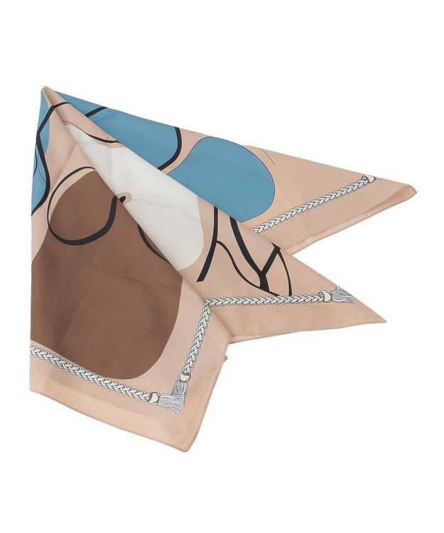 Green Parks ・モダンパターンスカーフ　９０×９０ Beige