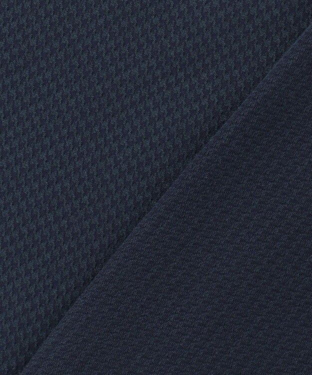 JOSEPH ABBOUD 【オーガニックコットン使用・MADE IN JAPAN】千鳥ジャカード Tシャツ ネイビー系