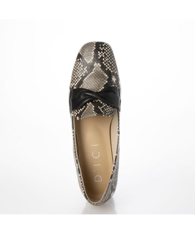 MODE ET JACOMO <D'ICI>スクエアトゥモチーフローファー アイボリーカタオシ