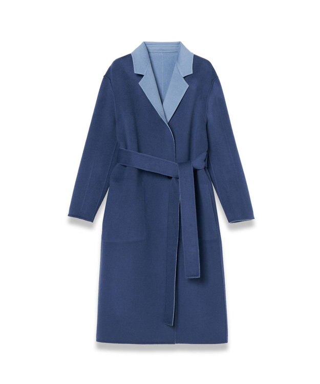 JOSEPH ダブルフェイスリバーシブル　ロングコート Faded Sky/Harbour