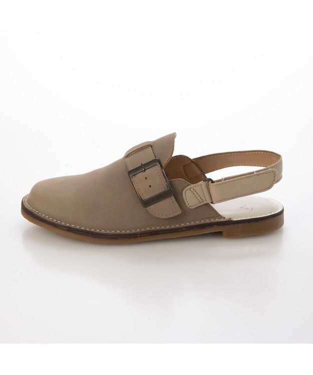 ing <ing>シングルモンクデザインバックストラップシューズ オークスエード