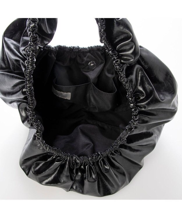 UNBILLION カシュカシュ cachecache / ギャザーサークルショルダー ブラック